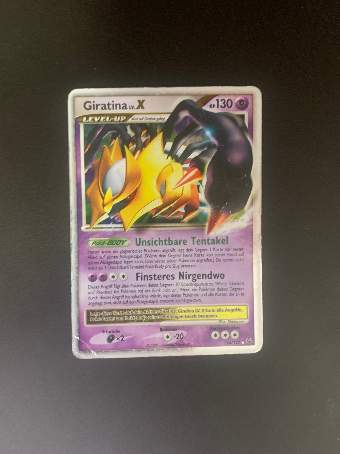 Pokemon Karte Lv.X Giratina 124/127 Deutsch