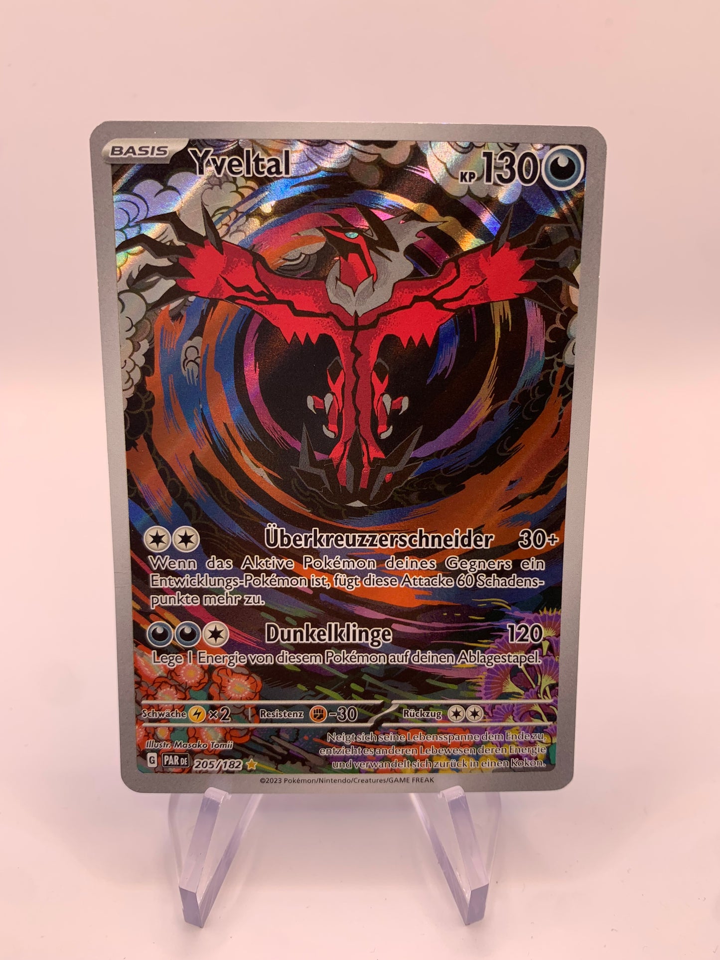 Pokemon Karte Art-Rare Yveltal 205/182 Deutsch