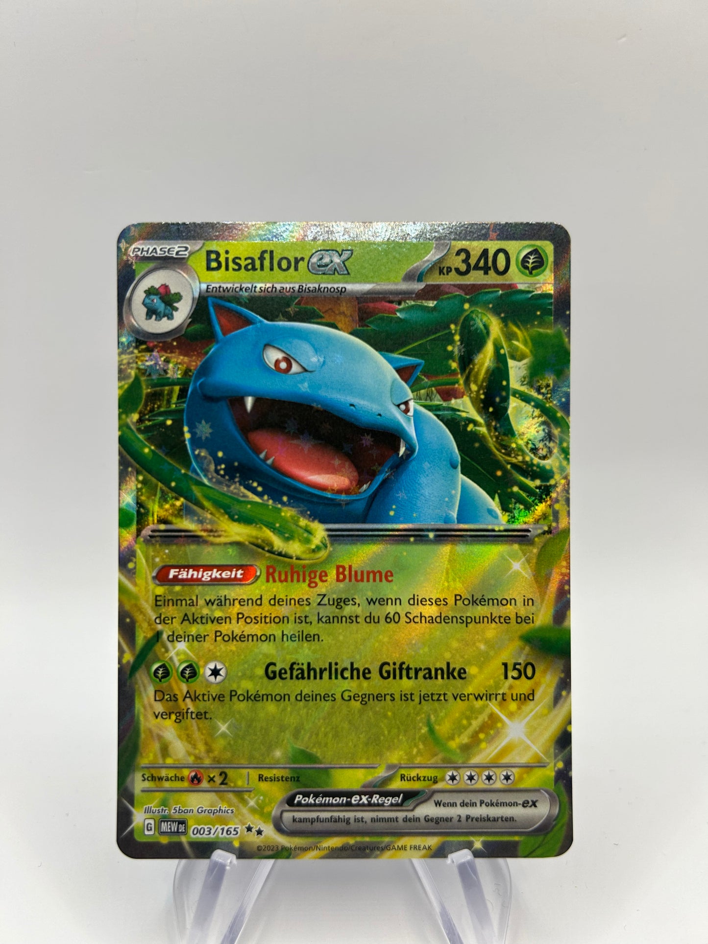 Pokemon cards Ex Bisaflor 3/165 German