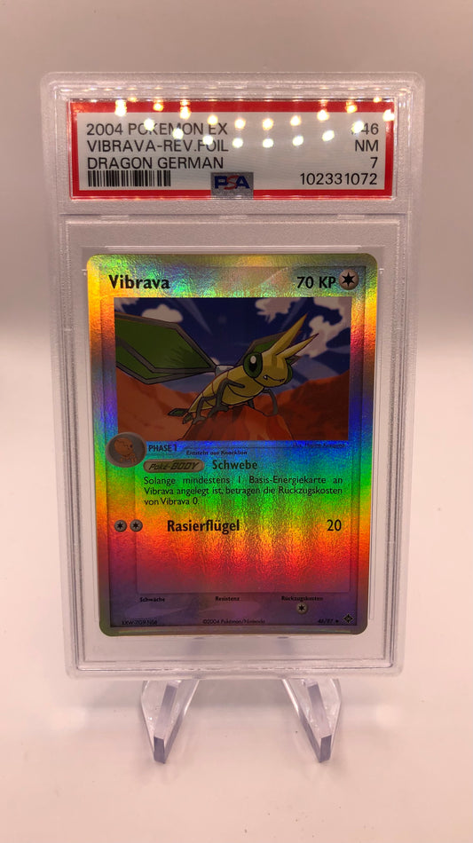 Pokemon Karte Rev. Psa 7 Vibrava 46/97 Deutsch
