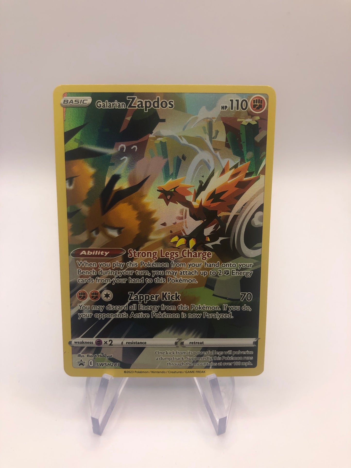 Pokemon Karte Promo Art-Rare Zapdos SWSH283 Englisch