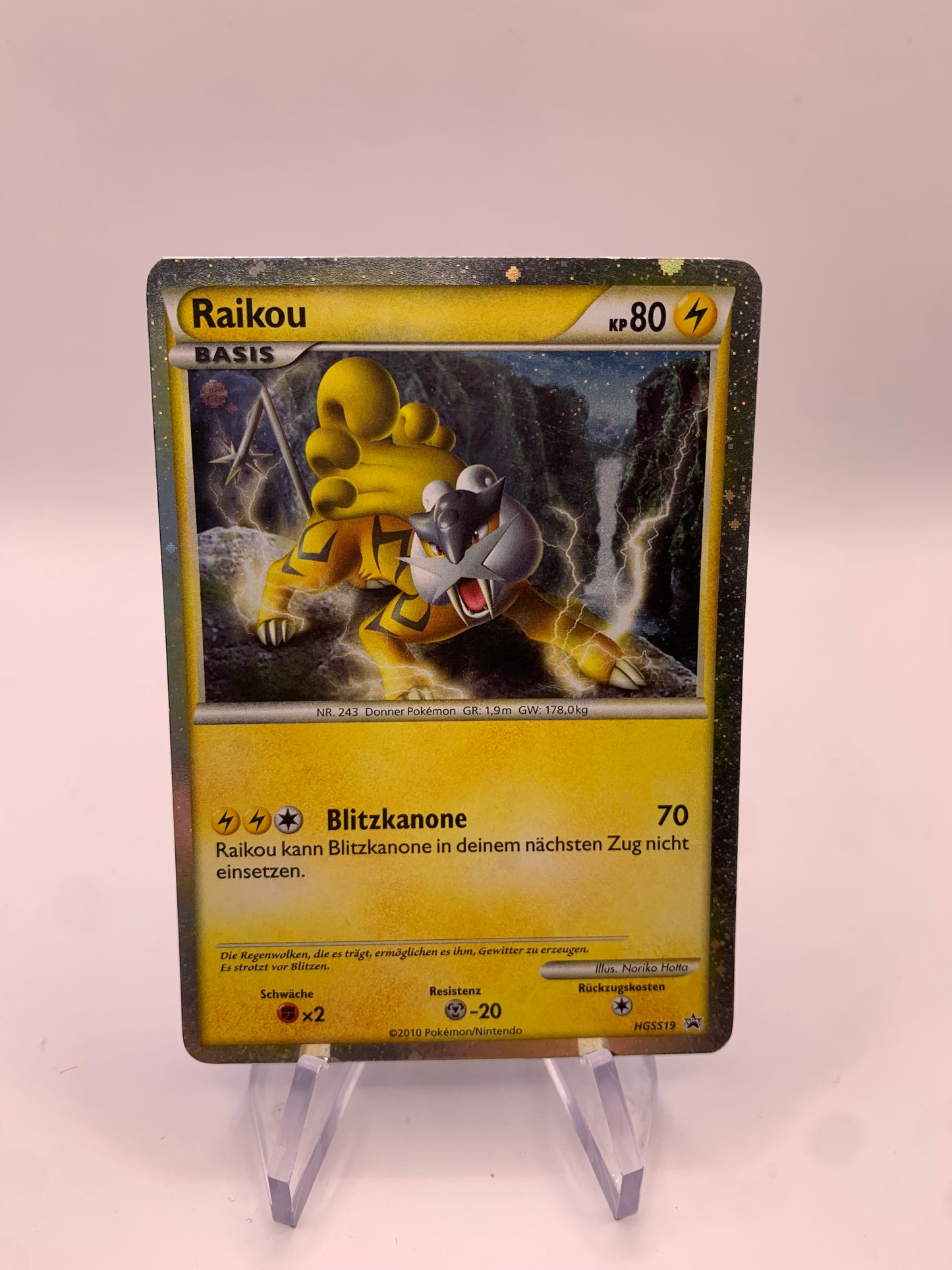 Pokemon Karte Prime Promo Raikou HGSS19 Deutsch