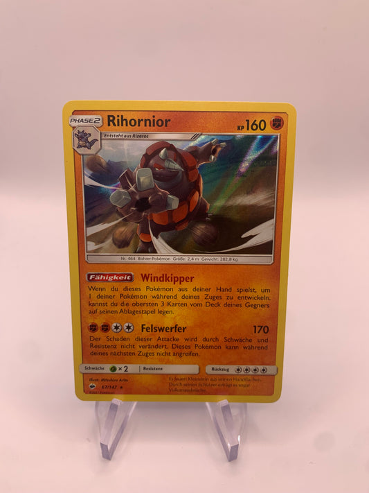 Pokemon Karte Holo Rihornior 67/147 Deutsch