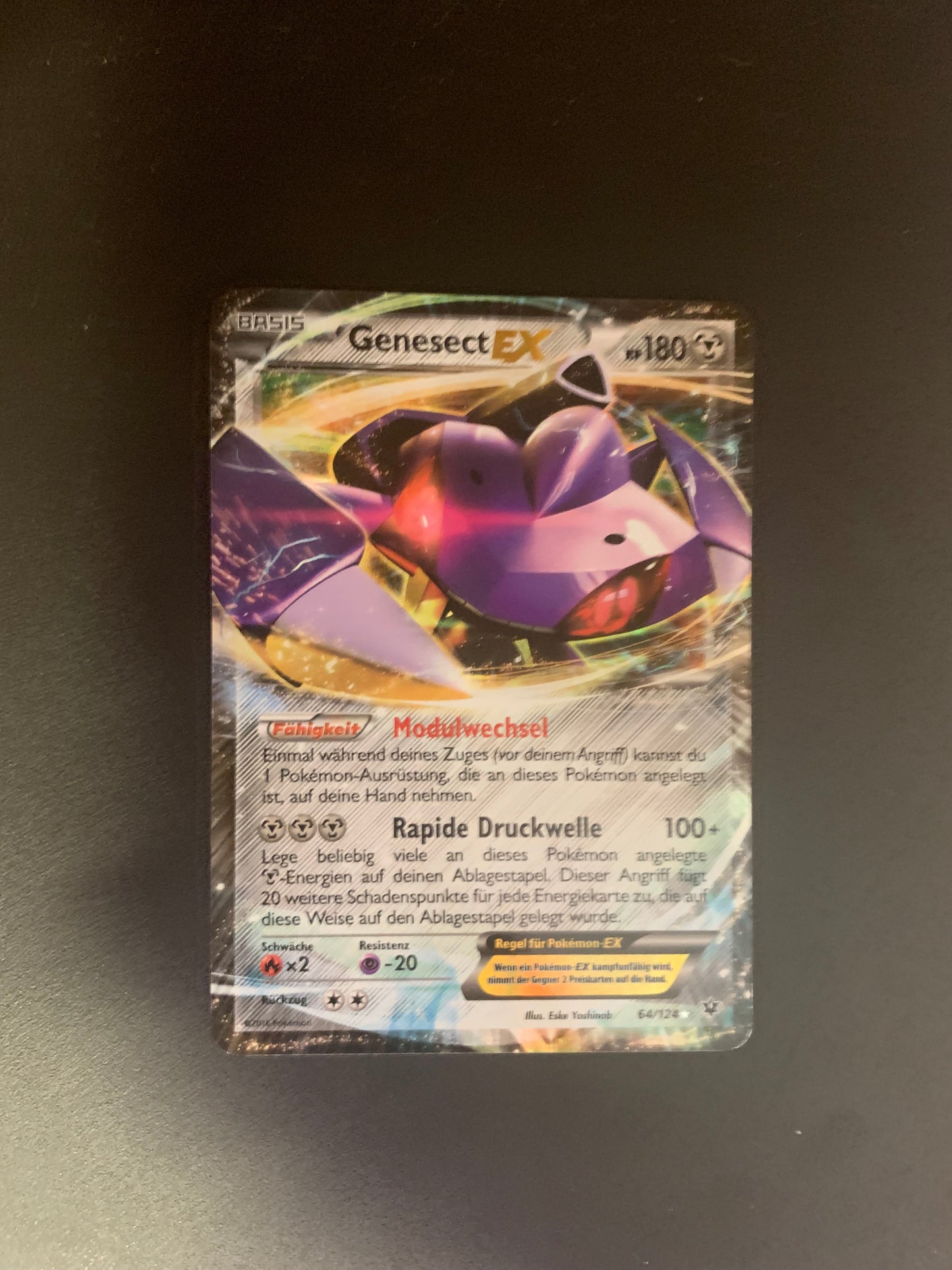 Pokemon Karte Ex Genesect 64/124 Deutsch