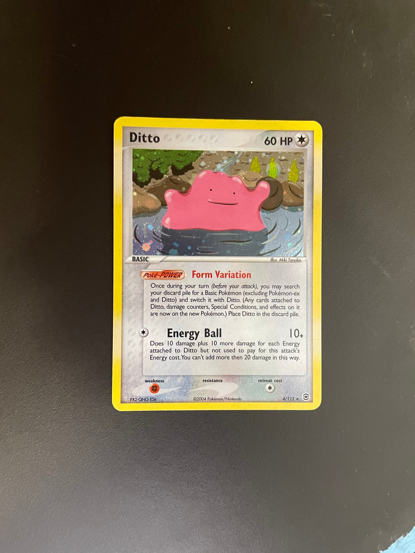 Pokemon Karte Holo Ditto 4/112 Englisch