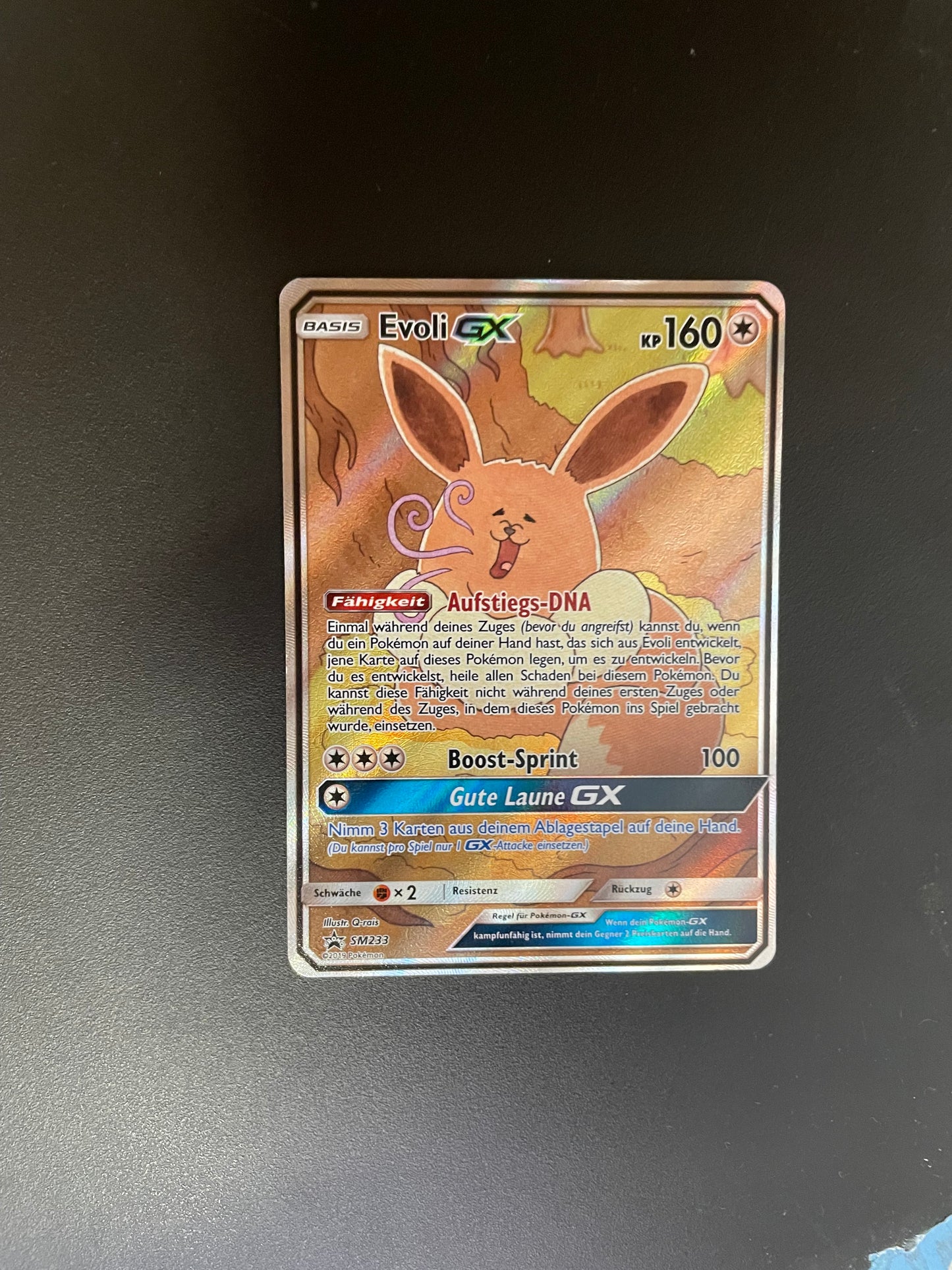 Pokemon Karte GX Promo Evoli SM233 Deutsch