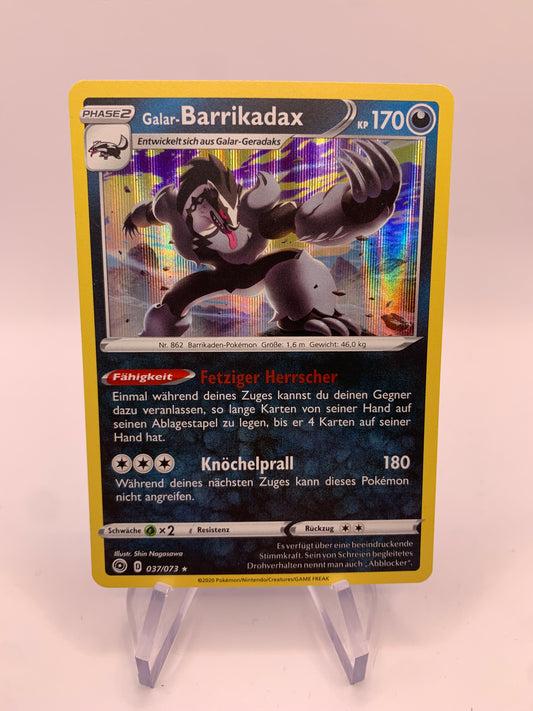 Pokémon Karte Holo Galar-Barrikadax 037/073 deutsch