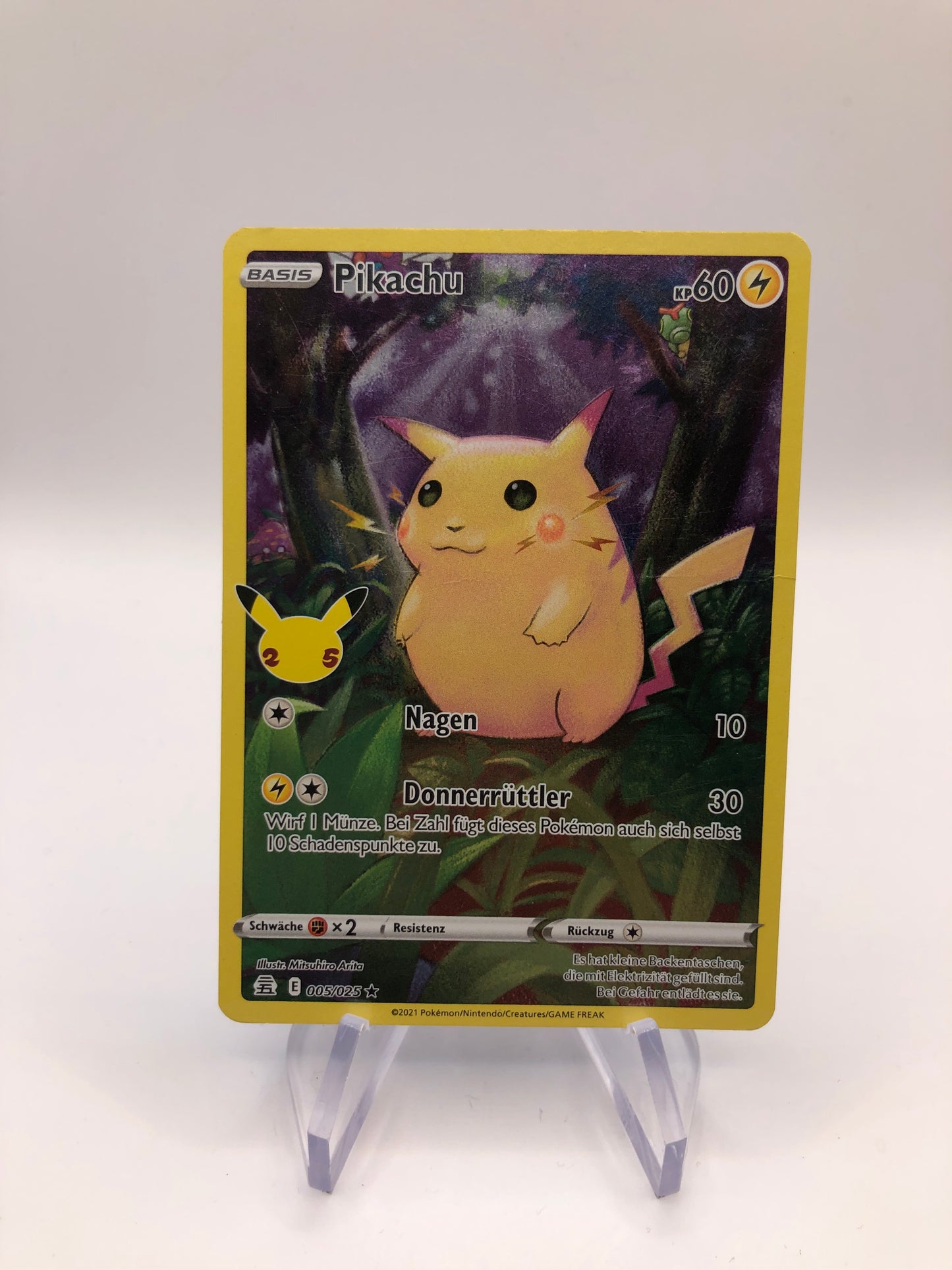 Pokemon Karte Art-Rare Celebration Pikachu 5/25 Deutsch