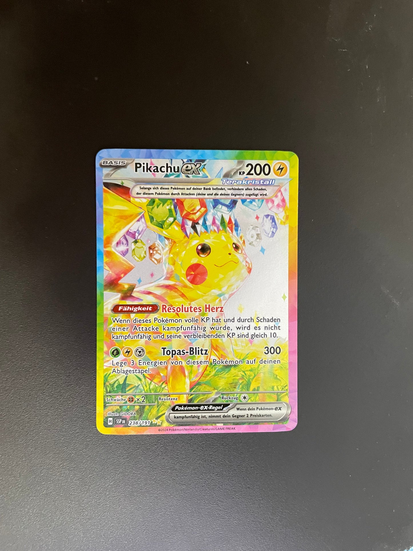 Pokemon Karte Ex Pikachu 238/191 Deutsch