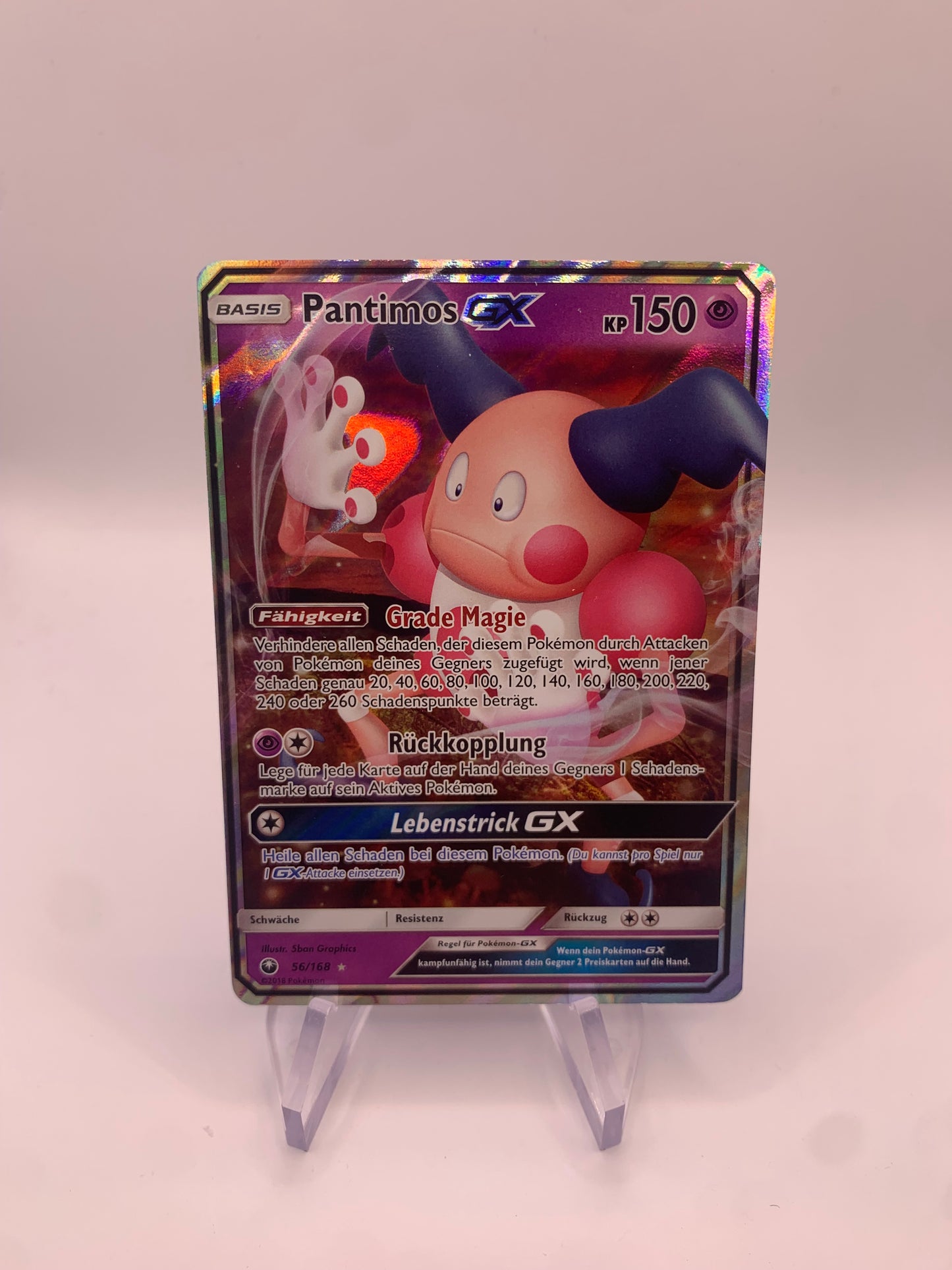 Pokemon Karte Gx Pantimos 56/168 Deutsch