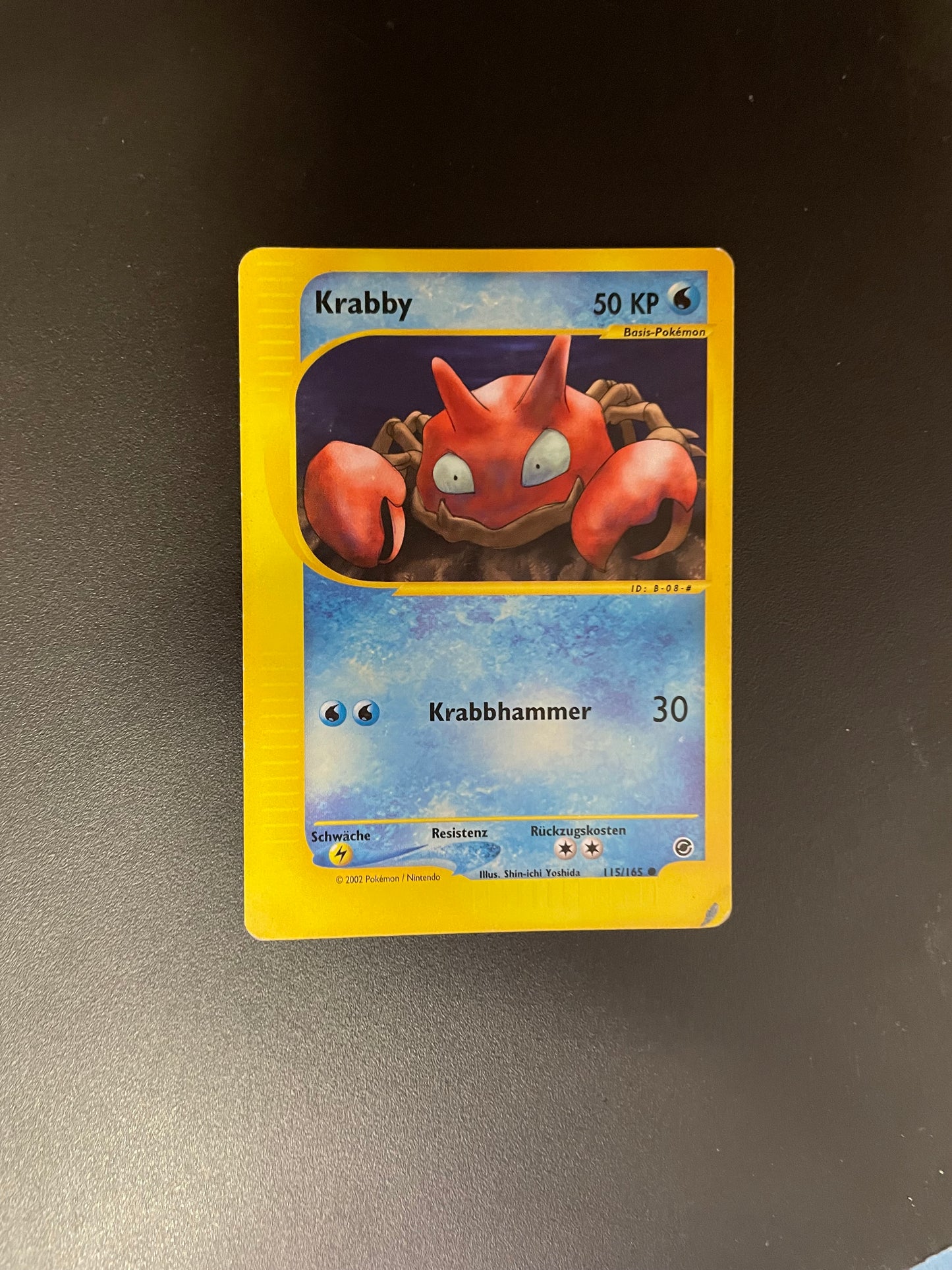 Pokemon Karte e-Series Krabby 115/165 Deutsch