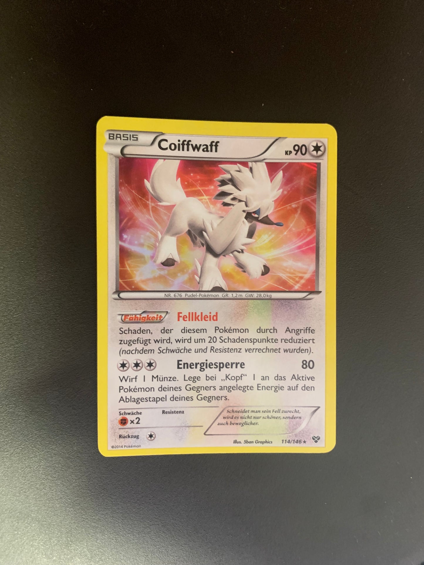 Pokemon Karte Holo Coiffwaff 114/146 Deutsch