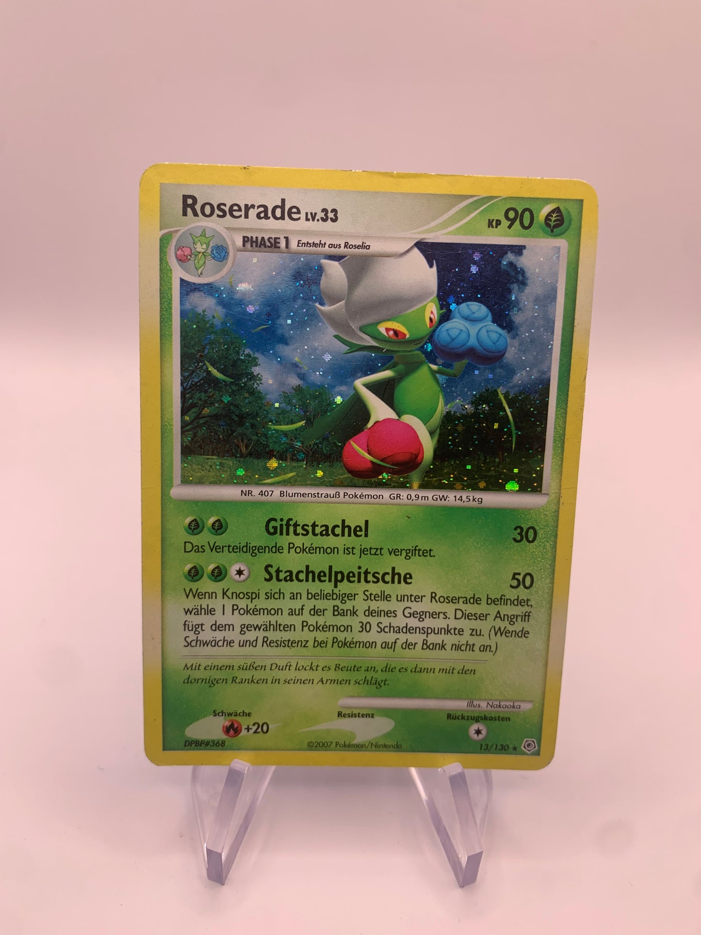 Pokemon Karte Holo Roserade 13/130 Deutsch