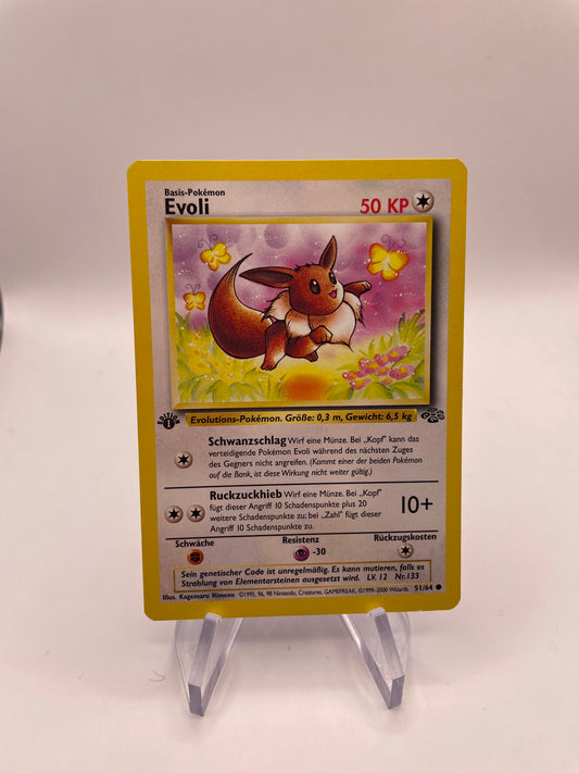 Pokemon Karte 1.Edition Evoli 51/64 Deutsch