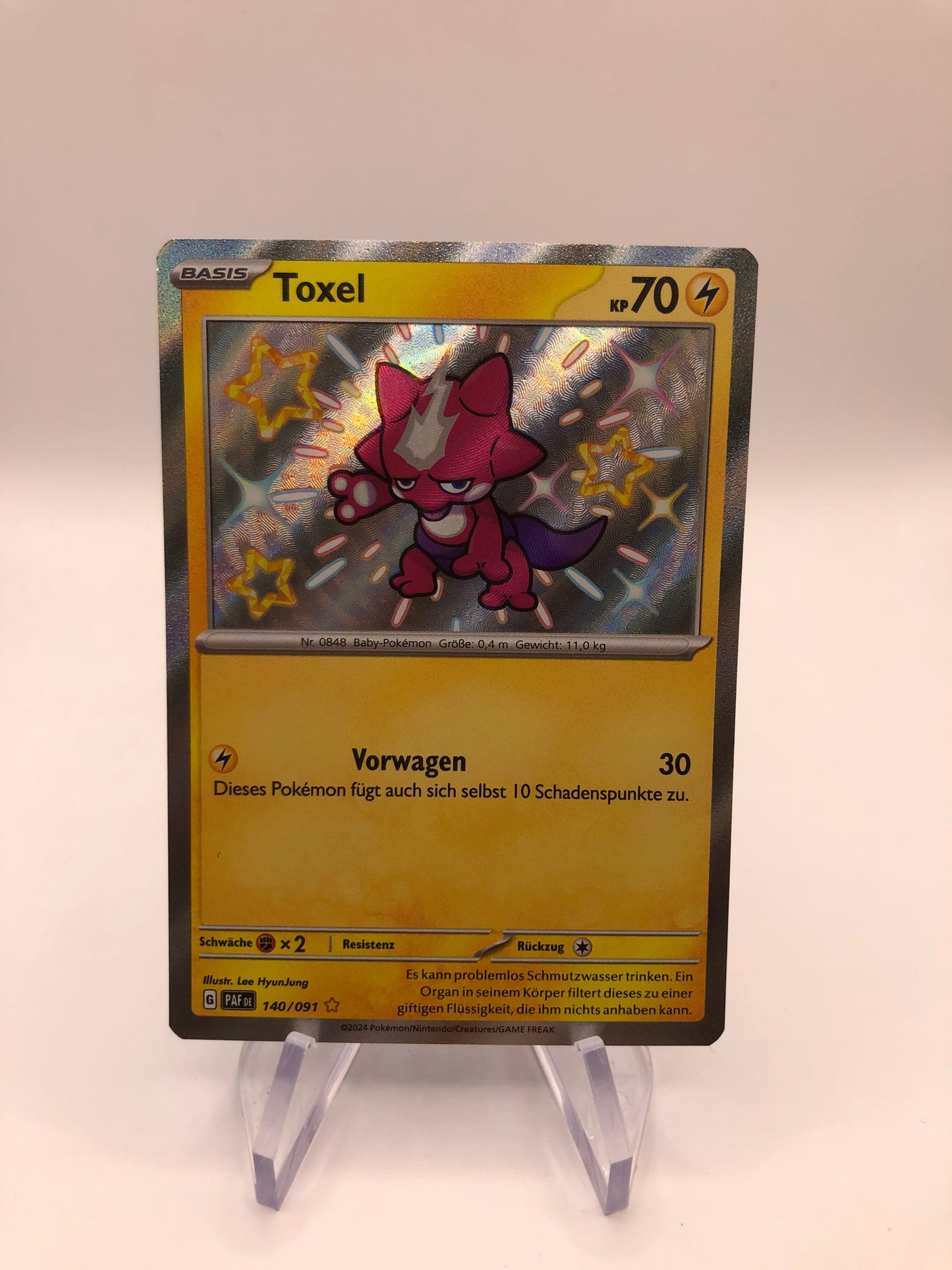 Pokemon Karte Shiny Toxel 140/91 Deutsch