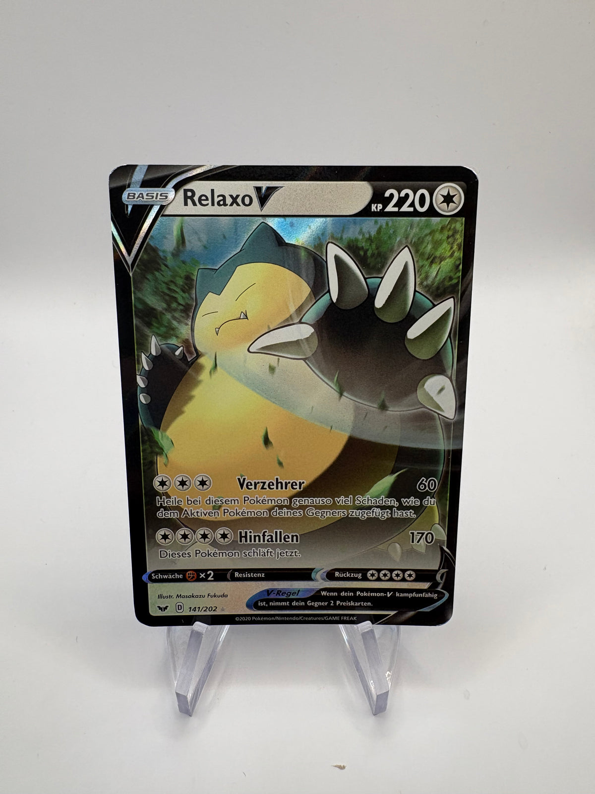 Pokemon Karte V Relaxo 141/202 Deutsch