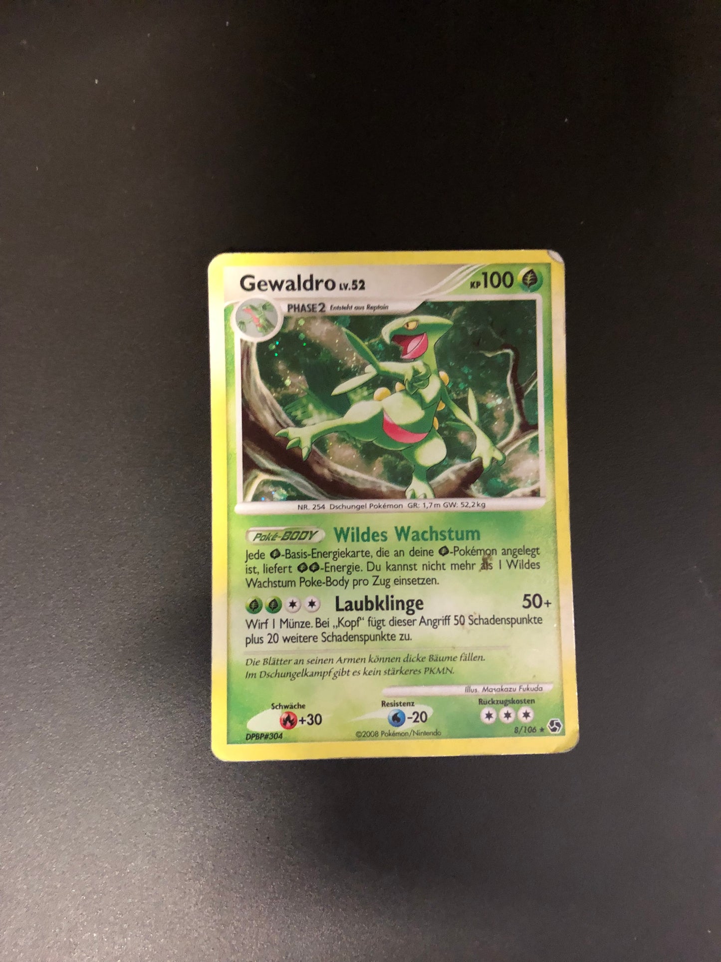 Pokemon Karte holo Gewaldro 8/106 Deutsch