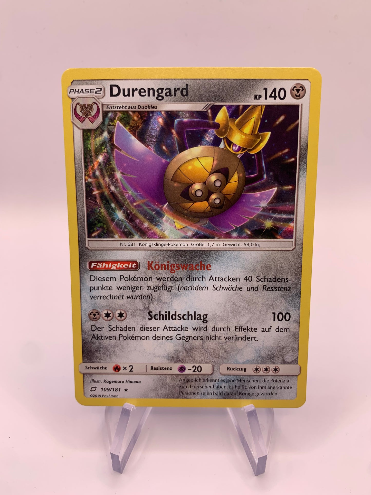 Pokemon Karte Holo Durengard 109/181 Deutsch