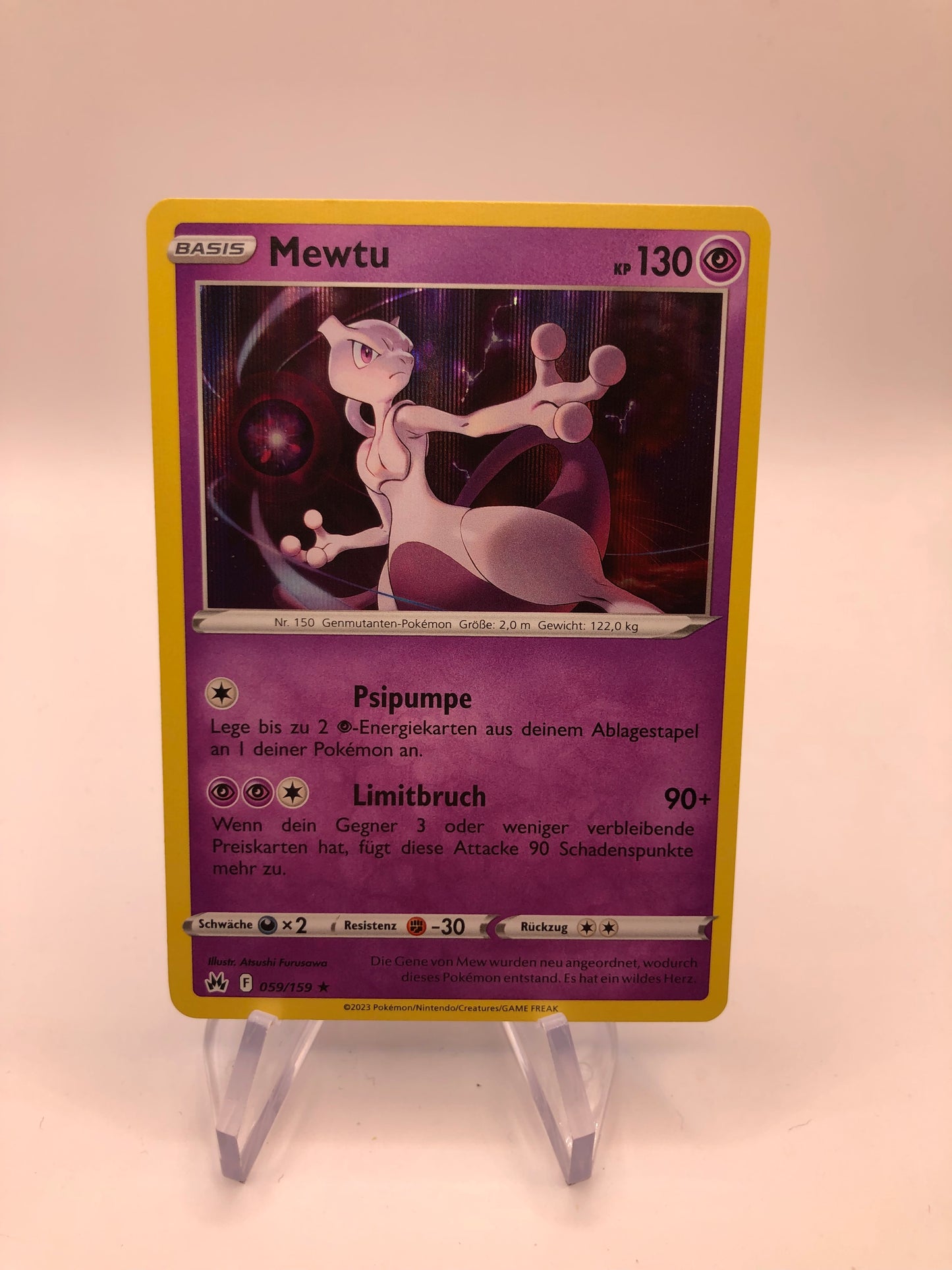 Pokemon Karte Holo Mewtu 59/159 Deutsch