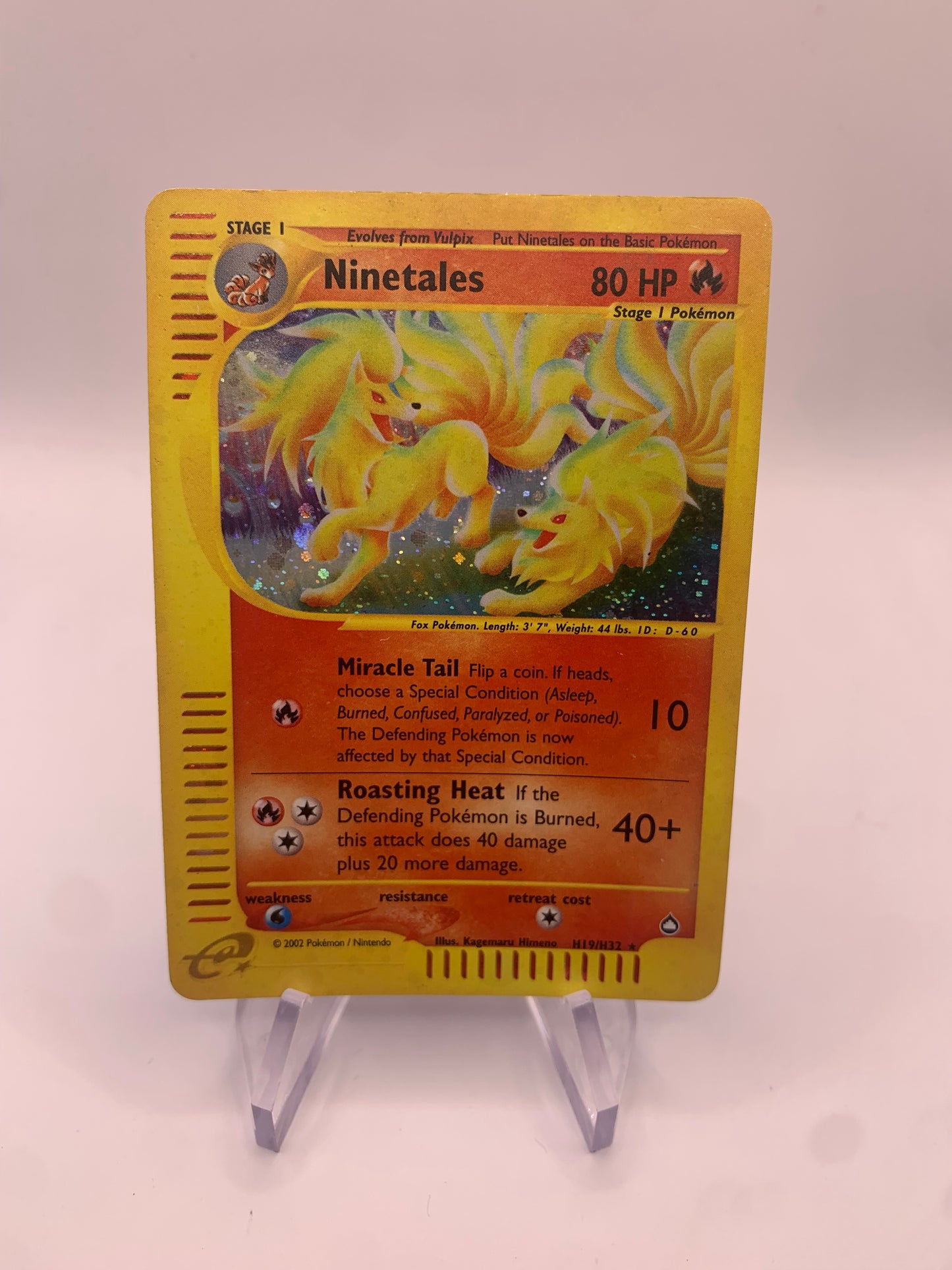 Pokemon Karte E-Series Vulnona H19/H32 Deutsch