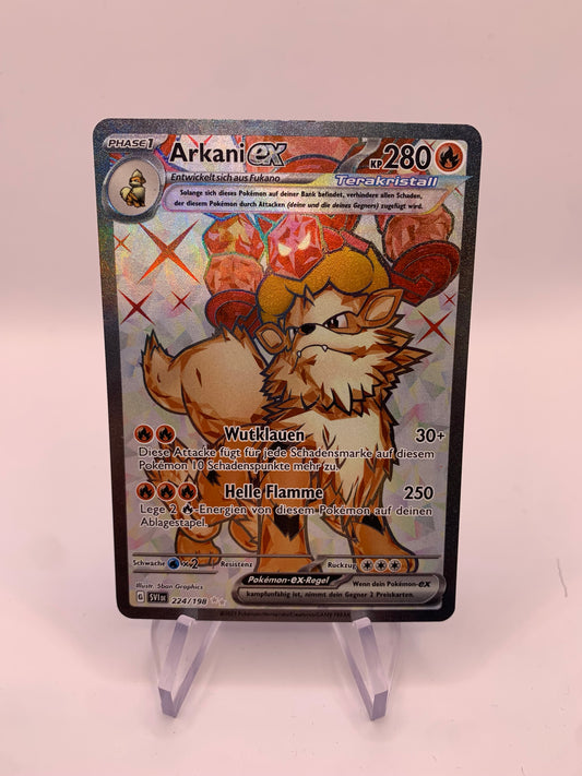 Pokemon Karte ex Fullart Arkani 224/198 Deutsch