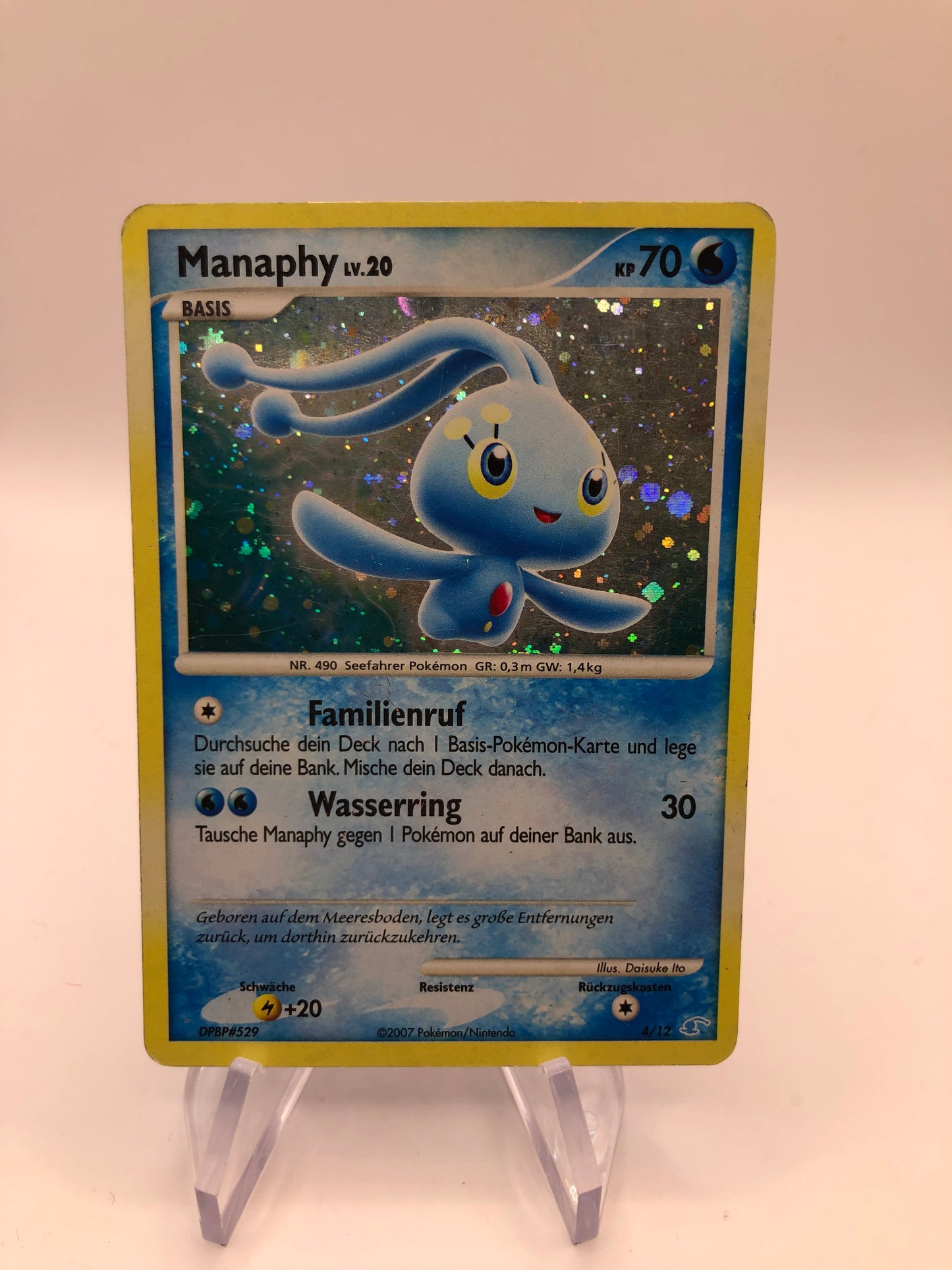 Pokemon Karte Holo Manaphy 4/12 Deutsch