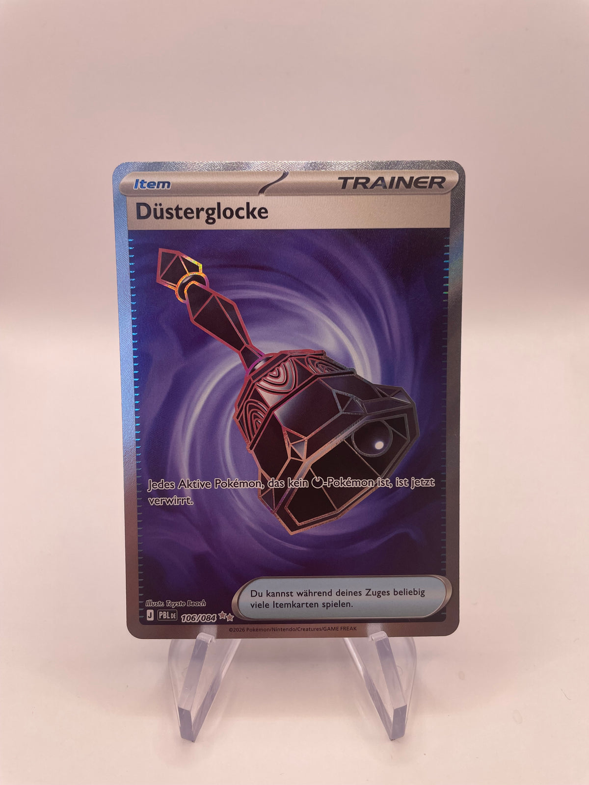 Pokemon Karte Trainer Düsterglocke 106/84 Deutsch