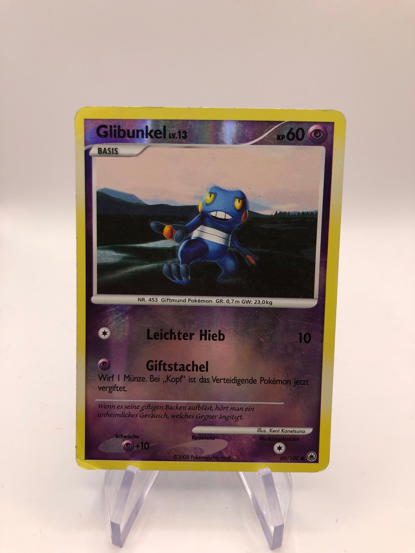 Pokemon Karte Revers Glibunkel 60/100 Deutsch