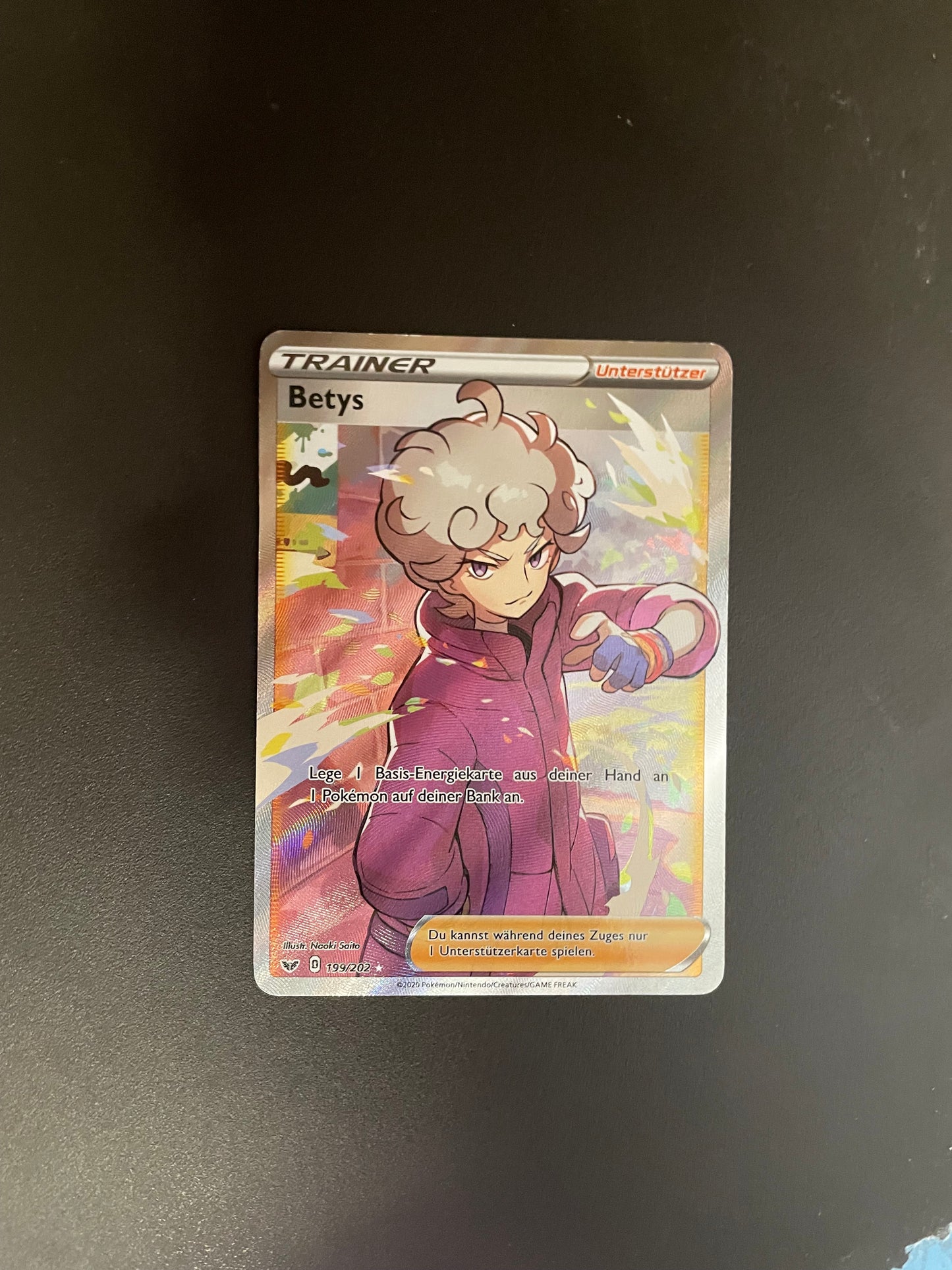 Pokemon Karte Trainer Betys 199/202 Deutsch
