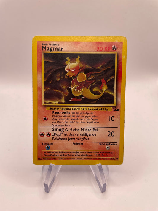 Pokemon Karte Fossil Magmar 39/62 Deutsch