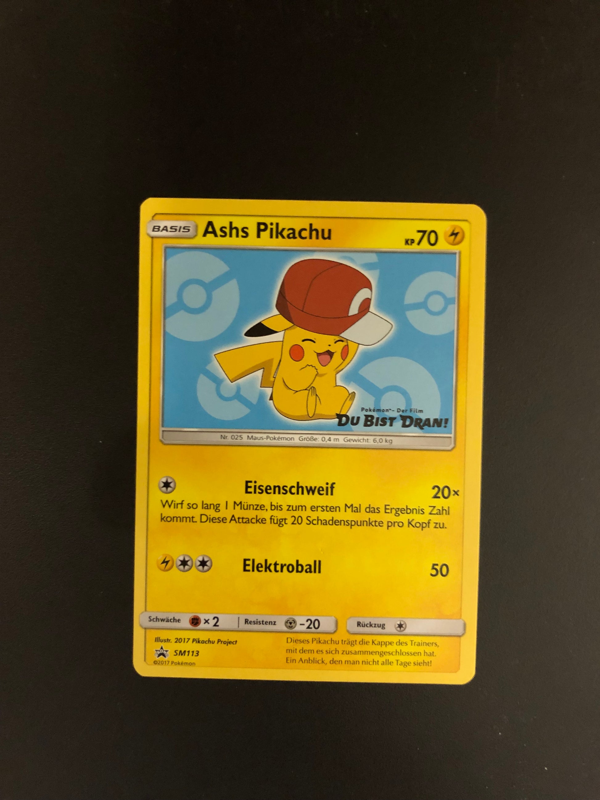 ash's pikachu pokemon card Pokemon Karte Promo Ashs Pikachu SM113 Deutsch – SHPNPokestore