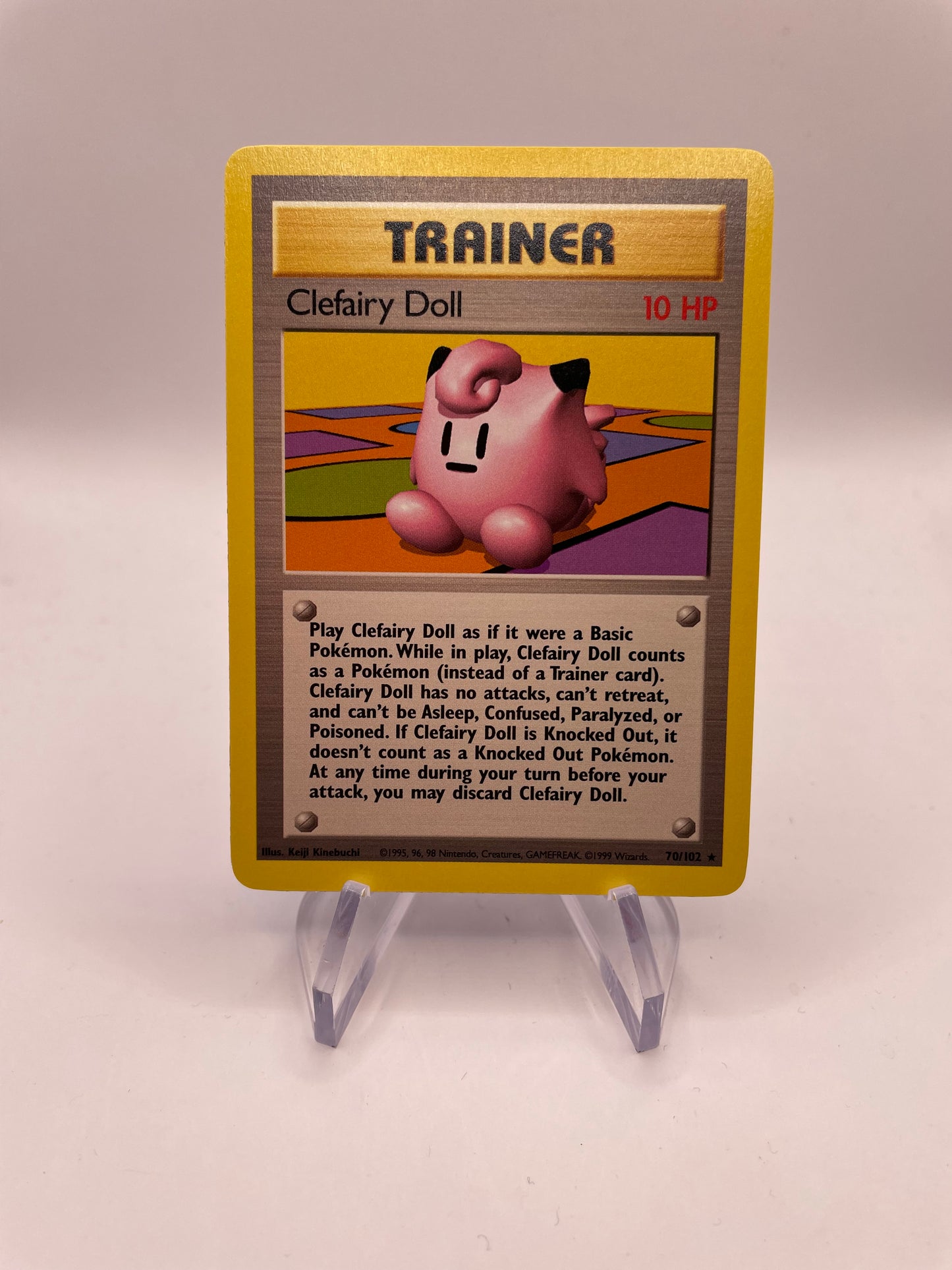 Pokemon Karte Base Set Trainer Clefairy Doll 70/102 Englisch