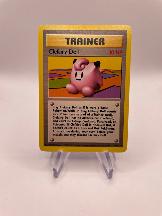 Pokemon Karte Base Set Trainer Clefairy Doll 70/102 Englisch