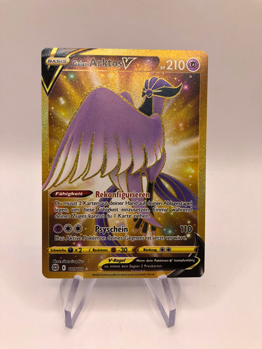 Pokemon Karte Gold V Galar Arktos 181/172 Deutsch