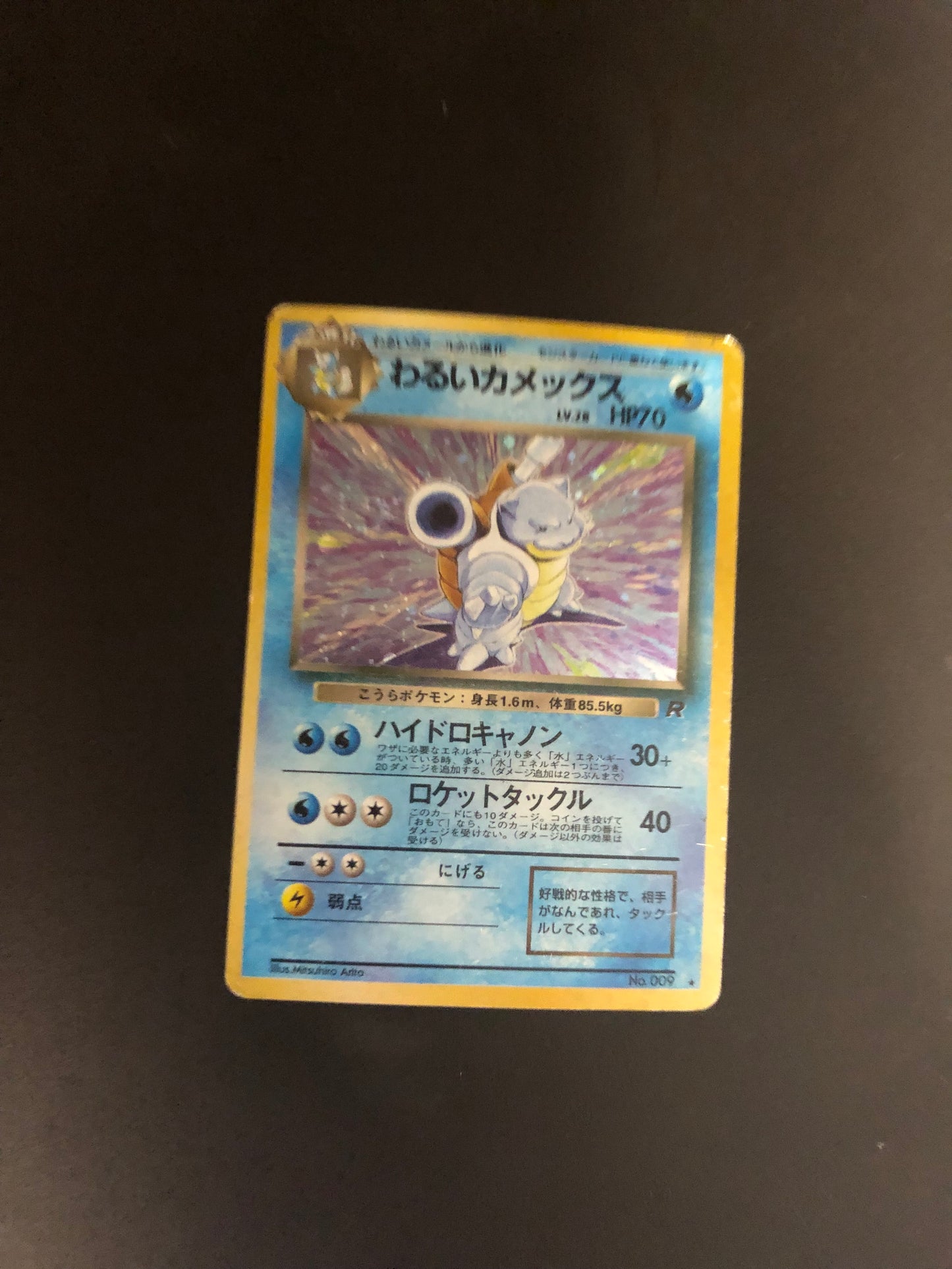 Pokemon Karte Holo Dunkles Turtok No.009 Japanisch