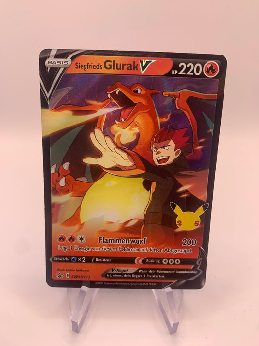 Pokemon Karte Promo Art-Rare Blaine’s Glurak SWSH133 Deutsch