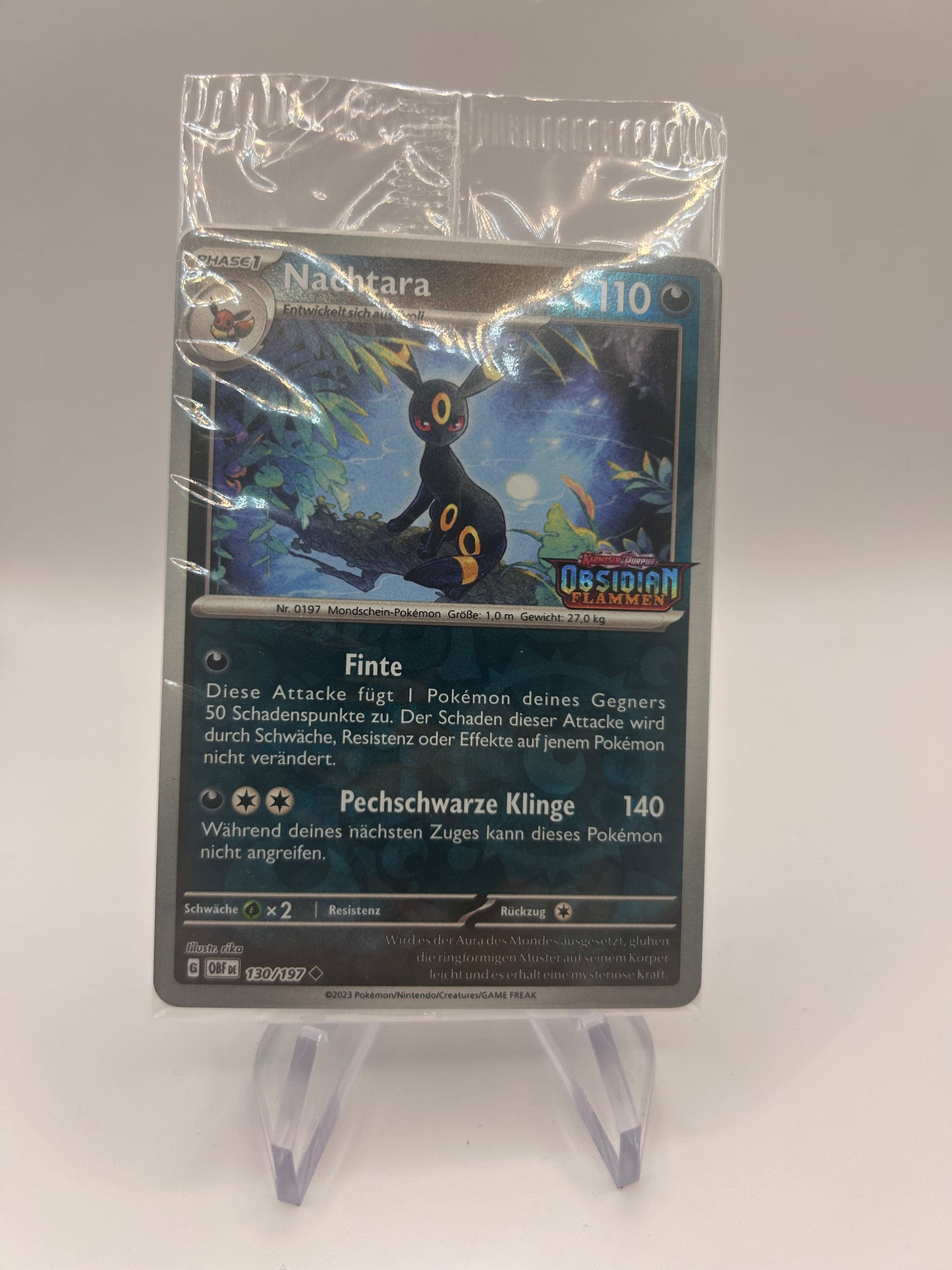 Pokemon Karte Revese OVP Promo Nachtara 130/197 Deutsch