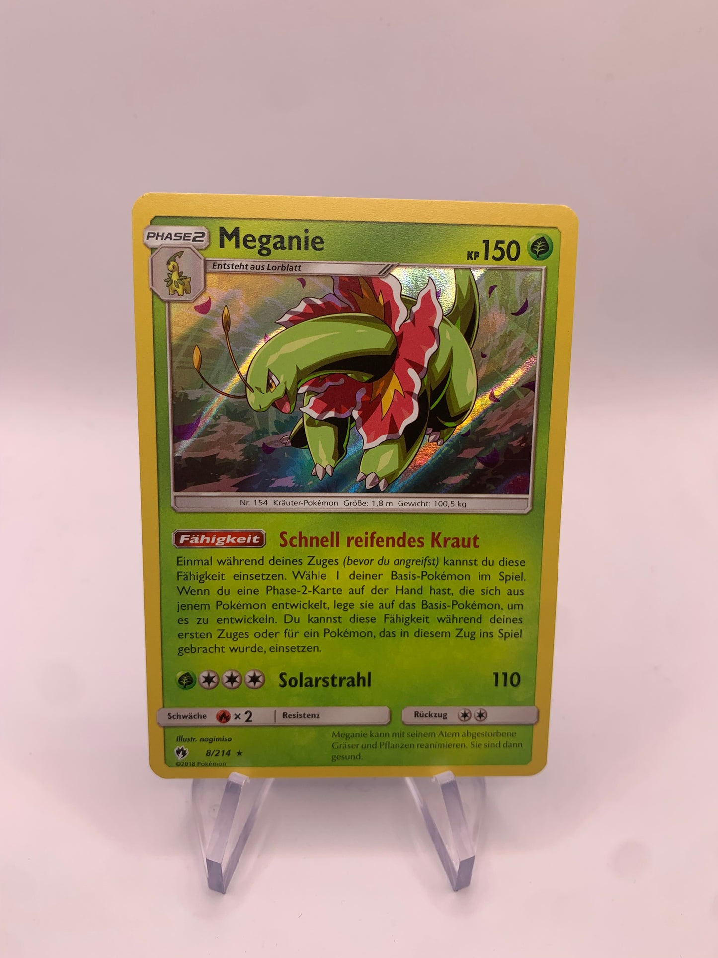 Pokemon Karte Holo Meganie 8/214 Deutsch