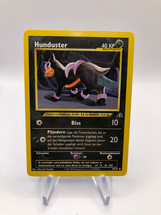 Pokemon Karte Neo Discovery Hunduster 39/75 Deutsch