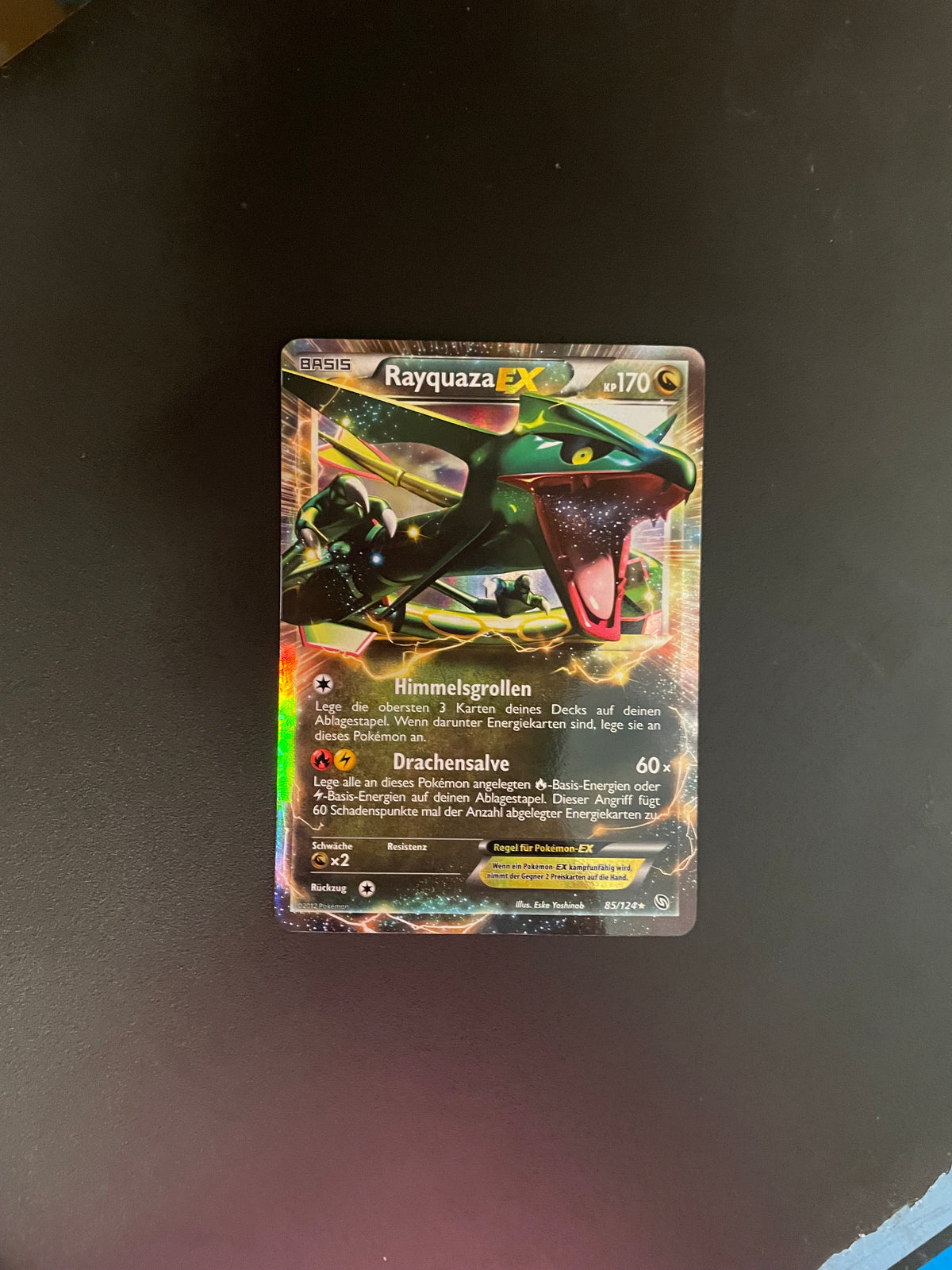 Pokemon Karte EX Rayquaza 85/124 Deutsch