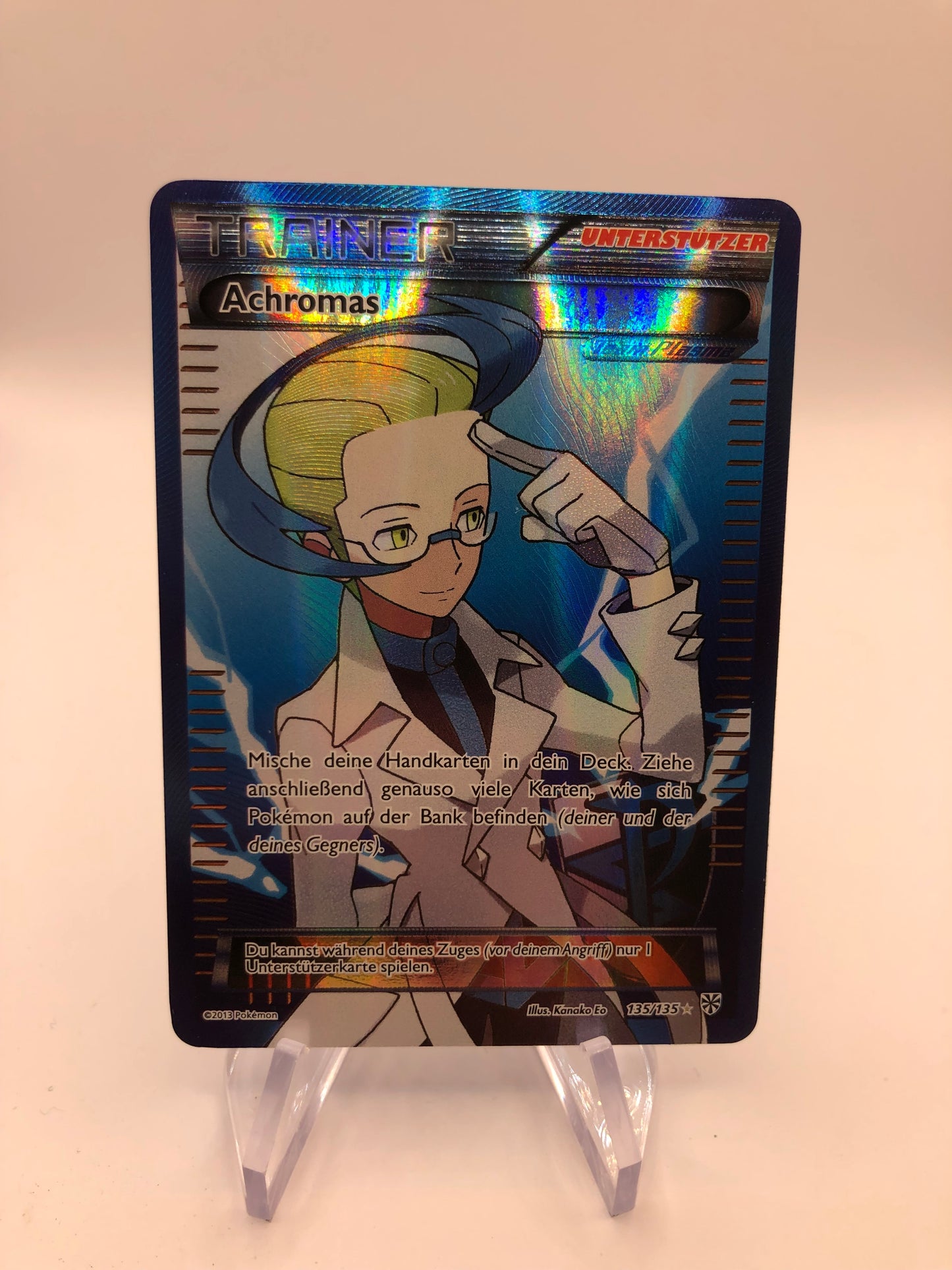 Pokemon Karte Holo Trainer Achromas 135/135 Deutsch