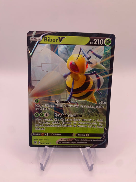 Pokemon Karte V Bibor 1/189 Deutsch