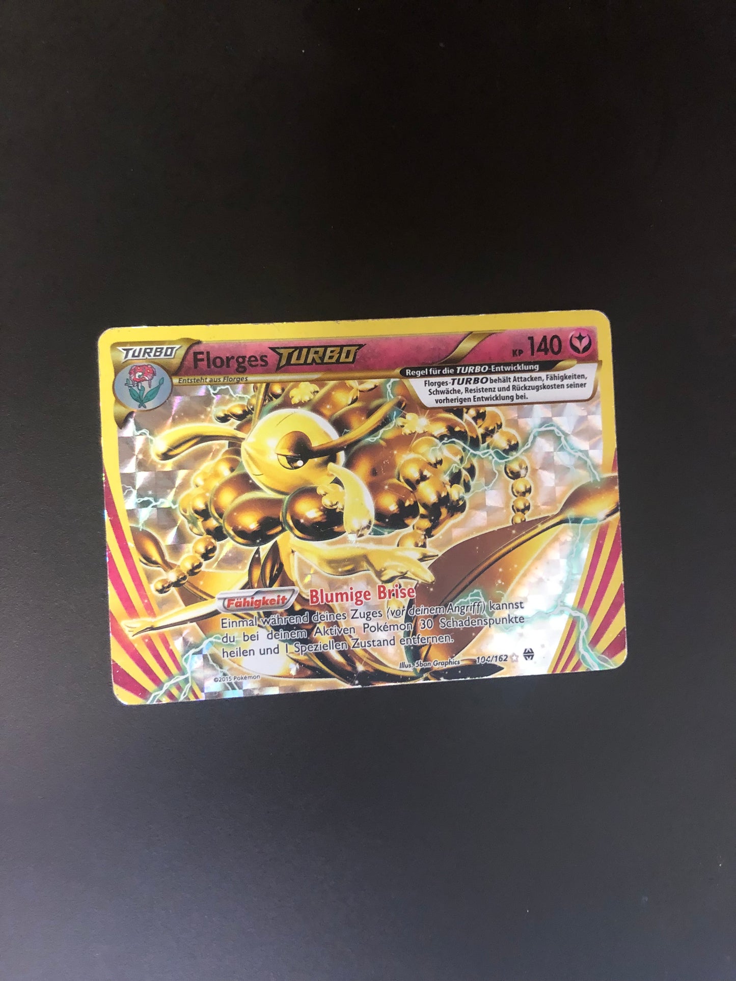 Pokemon Karte Turbo Florges 104/162 Deutsch