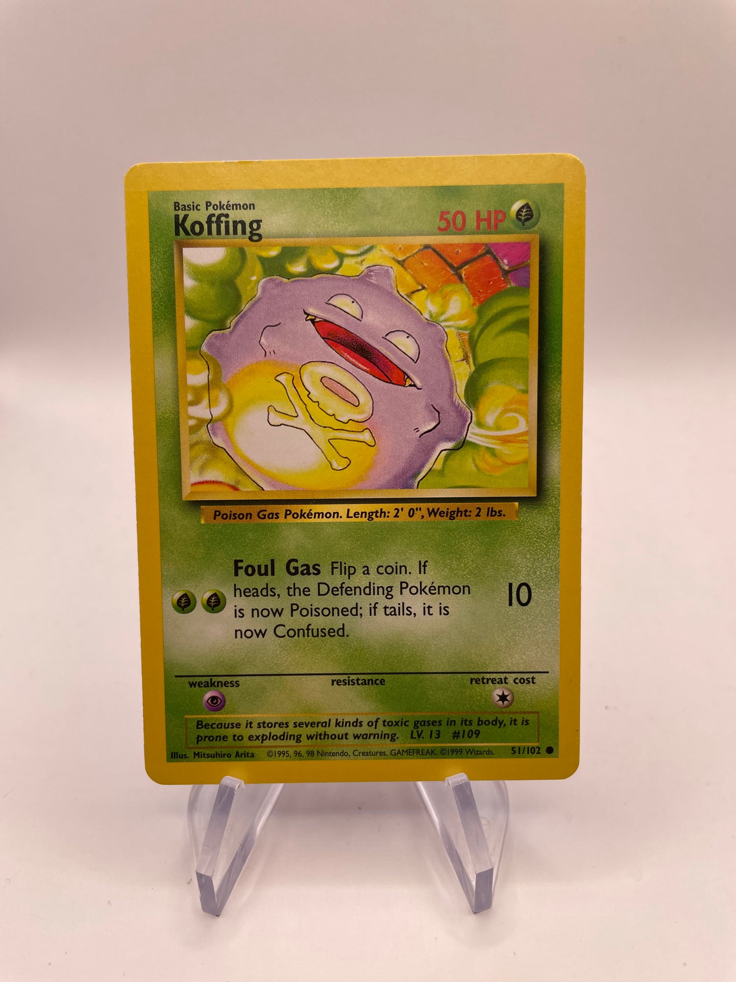 Pokemon Karte Base-Set Koffing 51/102 Englisch