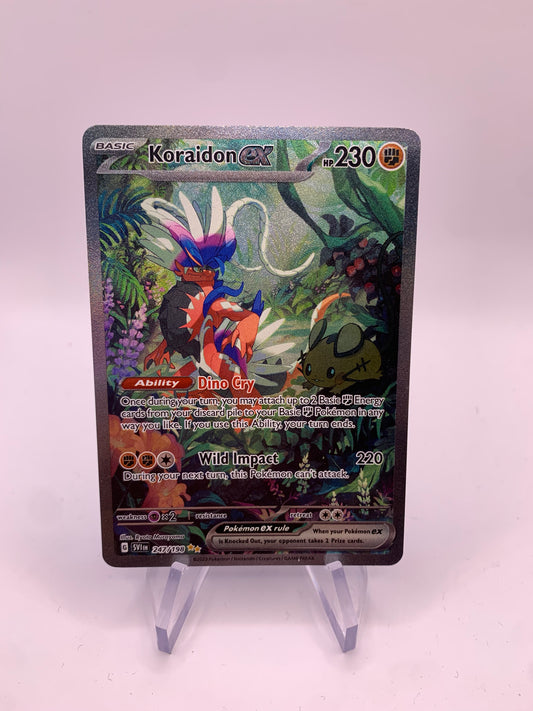 Pokemon Karte ex Alt-Art Koraidon 247/198 Englisch