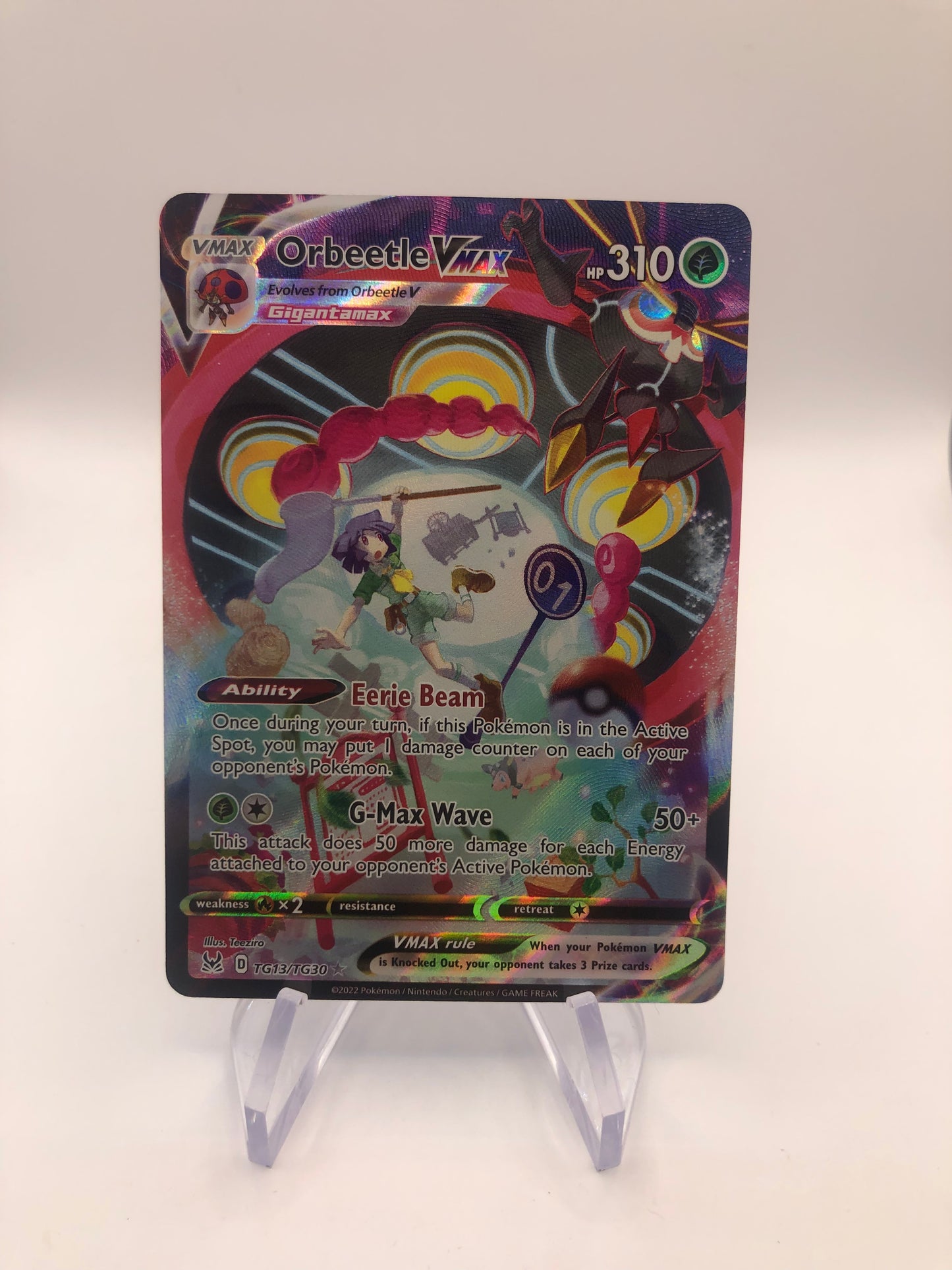 Pokemon Karte Vmax Alt-Art Orbeetle TG13/TG30 Englisch