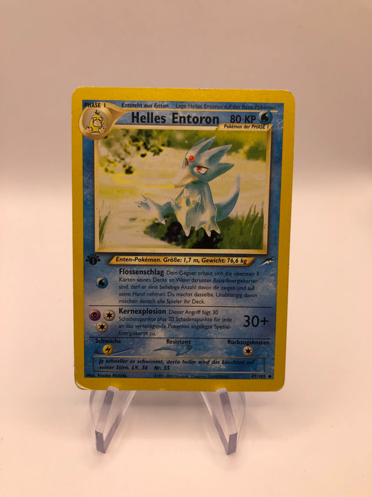 Pokemon Karte 1.Edition Helles Entoron 47/105 Deutsch