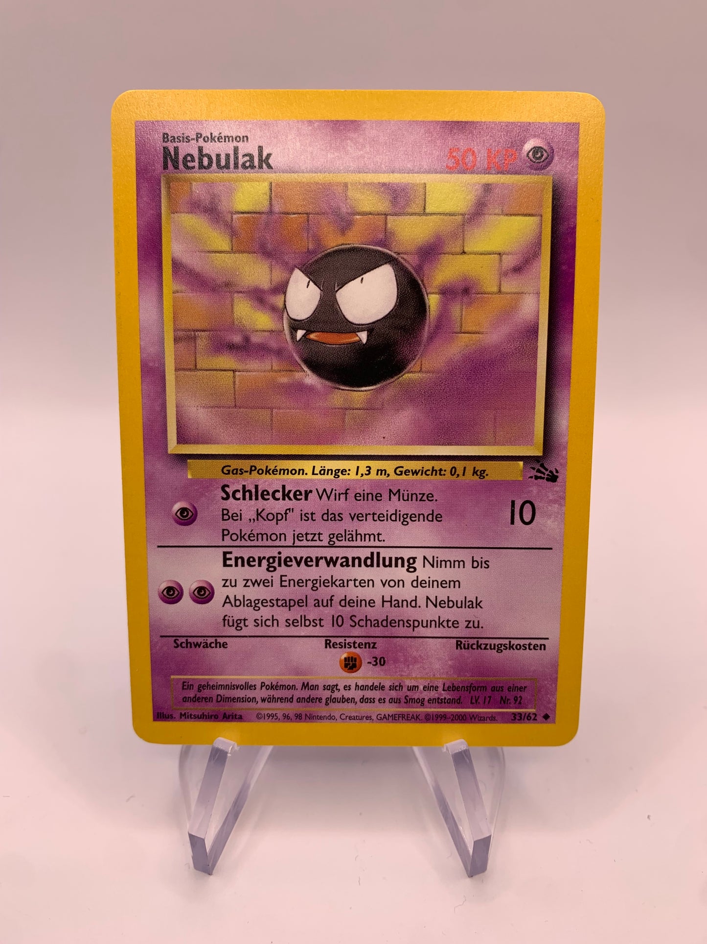 Pokemon Card Nebulak Fossil 33/62 German