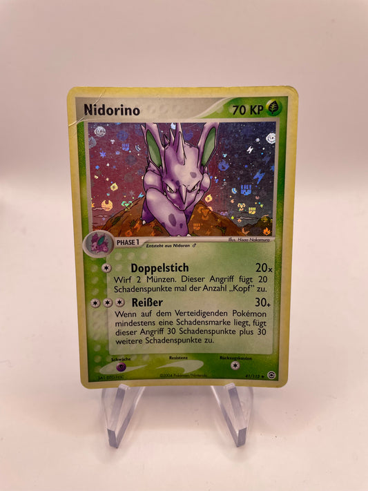 Pokemon Karte HoloNidorino 41/112 Deutsch