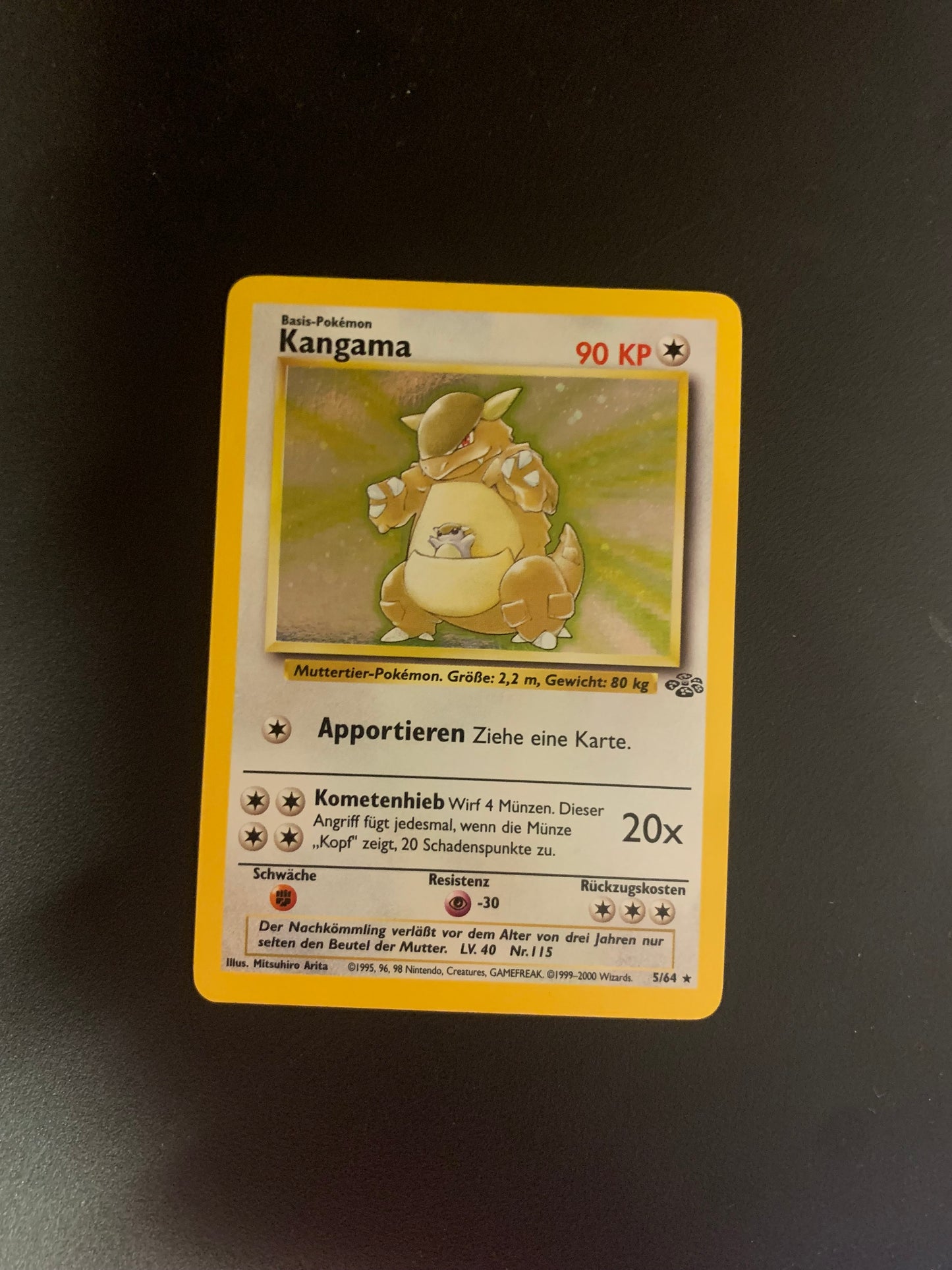 Pokemon Karte Holo Kangama 5/64 Deutsch